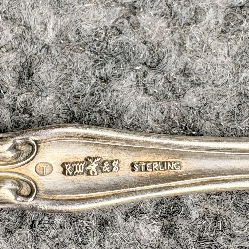 Wallace Violet Sterling Silver Dinner Fork Monogram S Floral Art Nouveau 1904
